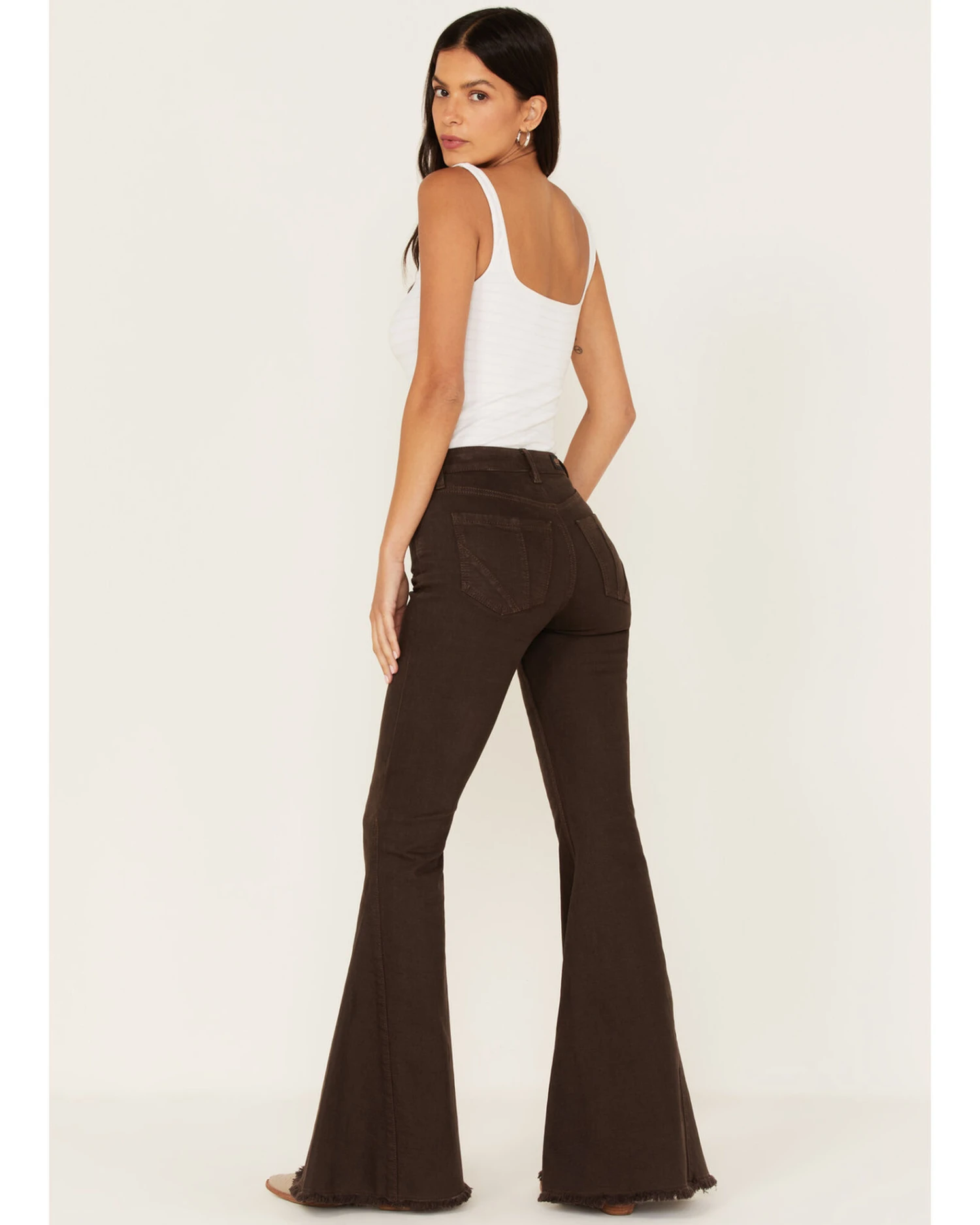 Shyanne Women's Mid Rise Super Flare Jeans 1 Shyanne Women's Mid Rise Super Flare Jeans