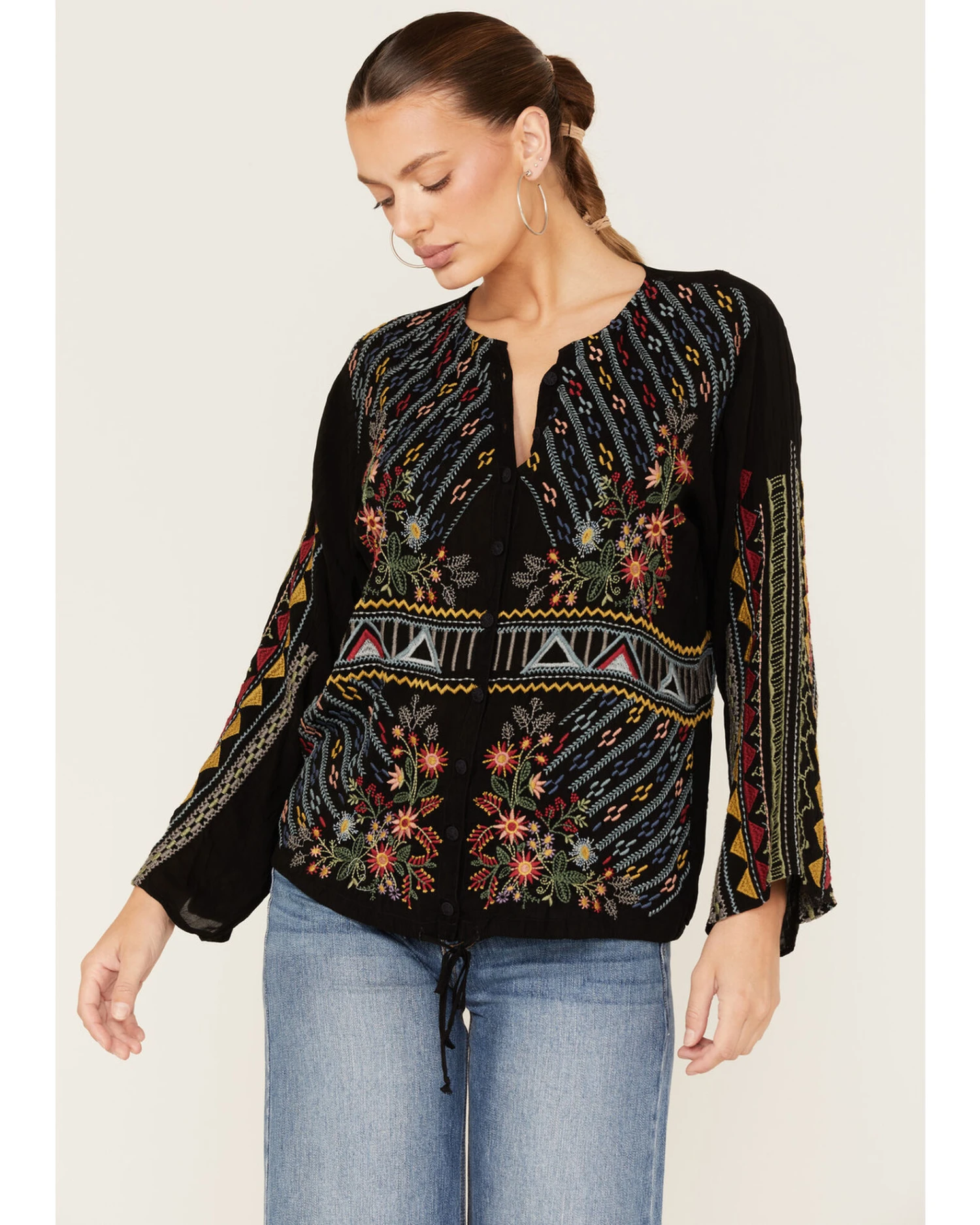 Johnny Was Women's Ezra Embroidered Blouse 2 Johnny Was Women's Ezra Embroidered Blouse - Image 2