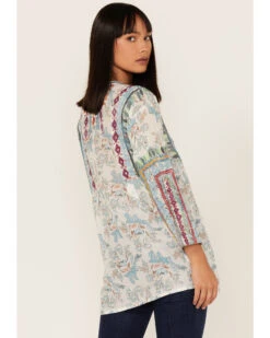 Johnny Was Women's Isla Embroidered Floral Print Tunic Blouse -Cheap Western Femme Store 2000373889 000 P4