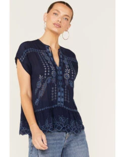 Johnny Was Women's Clemence Eyelet Lace Blouse 7 Johnny Was Women's Clemence Eyelet Lace Blouse -Cheap Western Femme Store 2000373890 400 P2