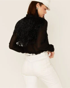 Any Old Iron Women's Beaded Fringe Shirt -Cheap Western Femme Store 2000374264 001 P4