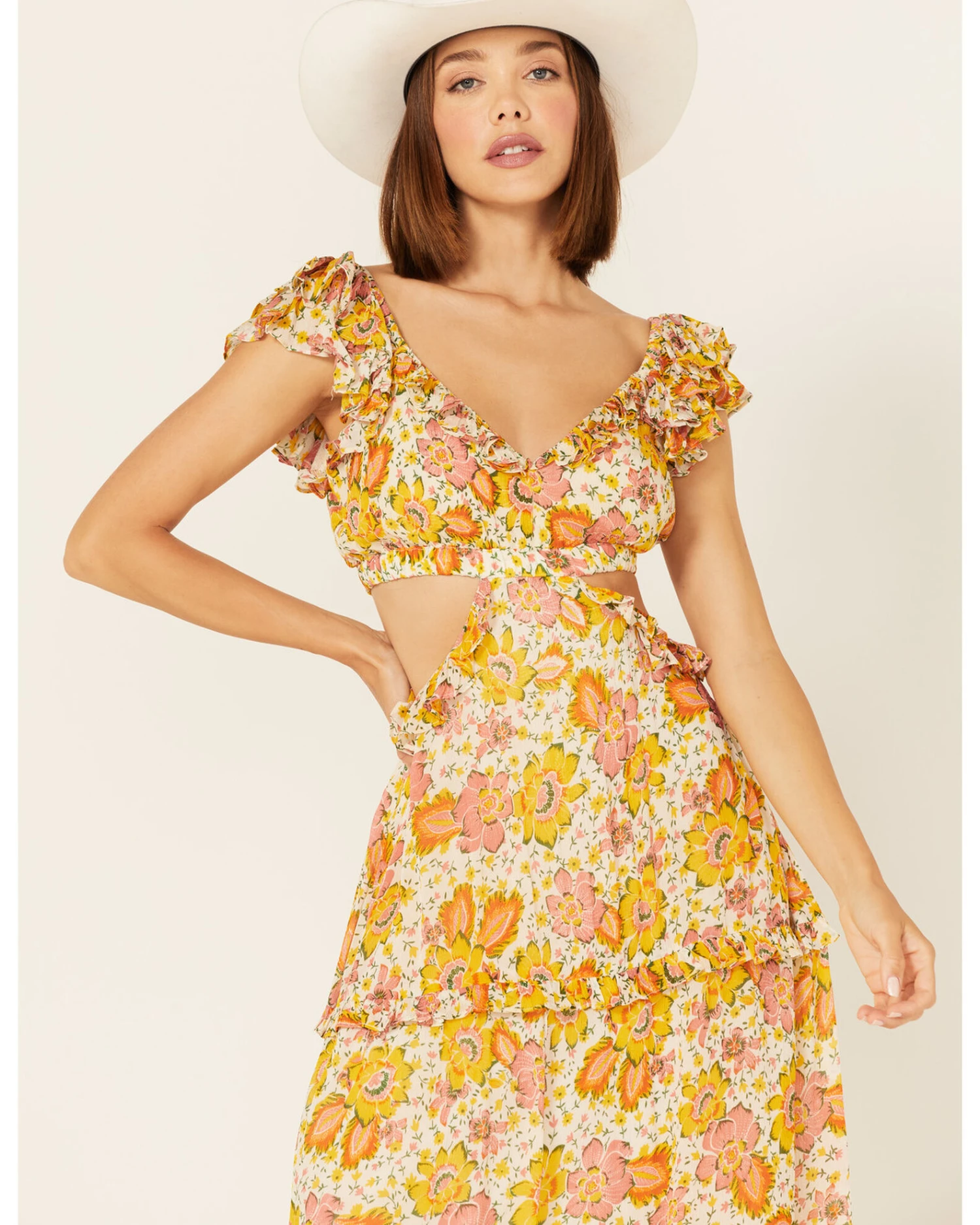 Cleobella Women's Floral Print Ruffle Clara Dress 1 Cleobella Women's Floral Print Ruffle Clara Dress