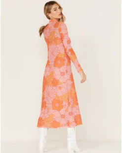 Show Me Your Mumu Women's Daphne Floral Print Mesh Turtleneck Dress -Cheap Western Femme Store 2000376662 650 P4