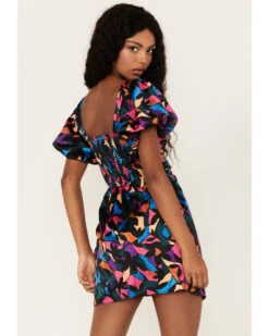 Show Me Your Mumu Women's Danielle Mosaic Print Mini Dress