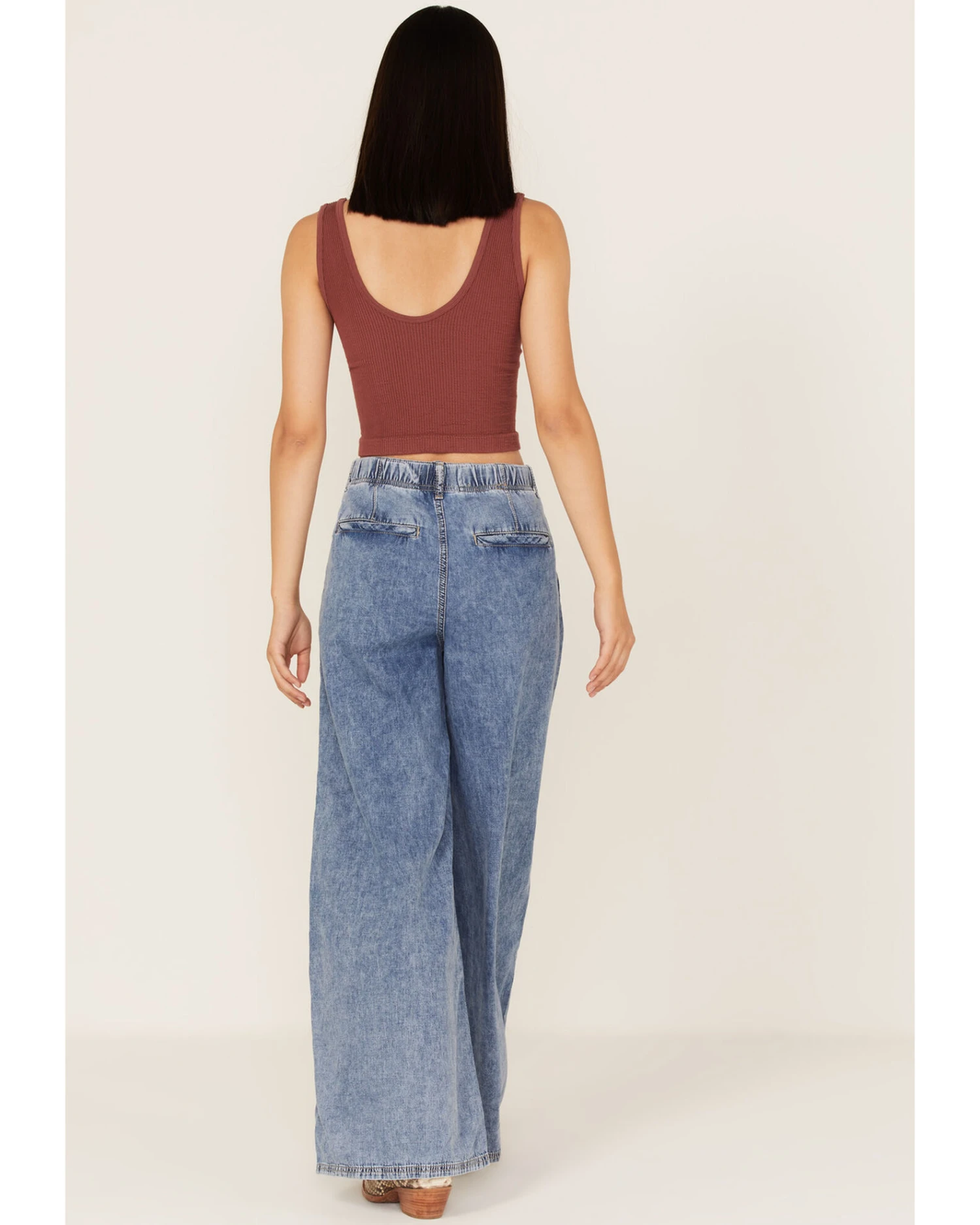 Free People Women's Rider Denim Vest & Flare Jeans Suit Set - 2-Piece 7 Free People Women's Rider Denim Vest & Flare Jeans Suit Set - 2-Piece - Image 7