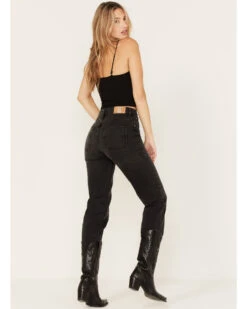 Free People Women's High Rise Pacifica Straight Jeans -Cheap Western Femme Store 2000378474 001 P4