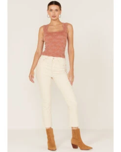 Daze Women's High Rise Cropped Flare Jeans -Cheap Western Femme Store 2000378674 101 P1