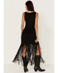 Idyllwind Women's Blaine Faux Suede Fringe Maxi Dress -Cheap Western Femme Store 2000380682 001 P5