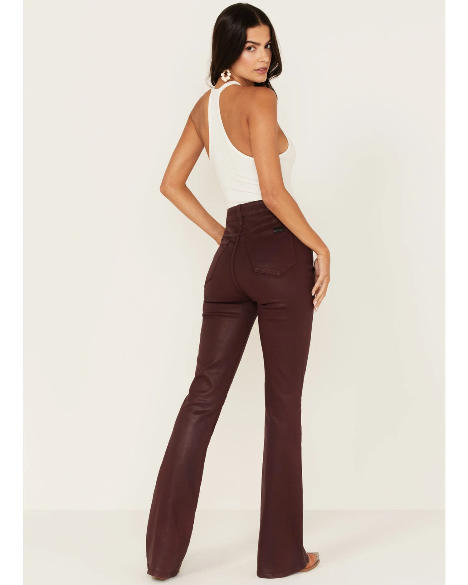 7 For All Mankind Women's High Rise Coated Slim Bootcut Jeans 2 7 For All Mankind Women's High Rise Coated Slim Bootcut Jeans - Image 2