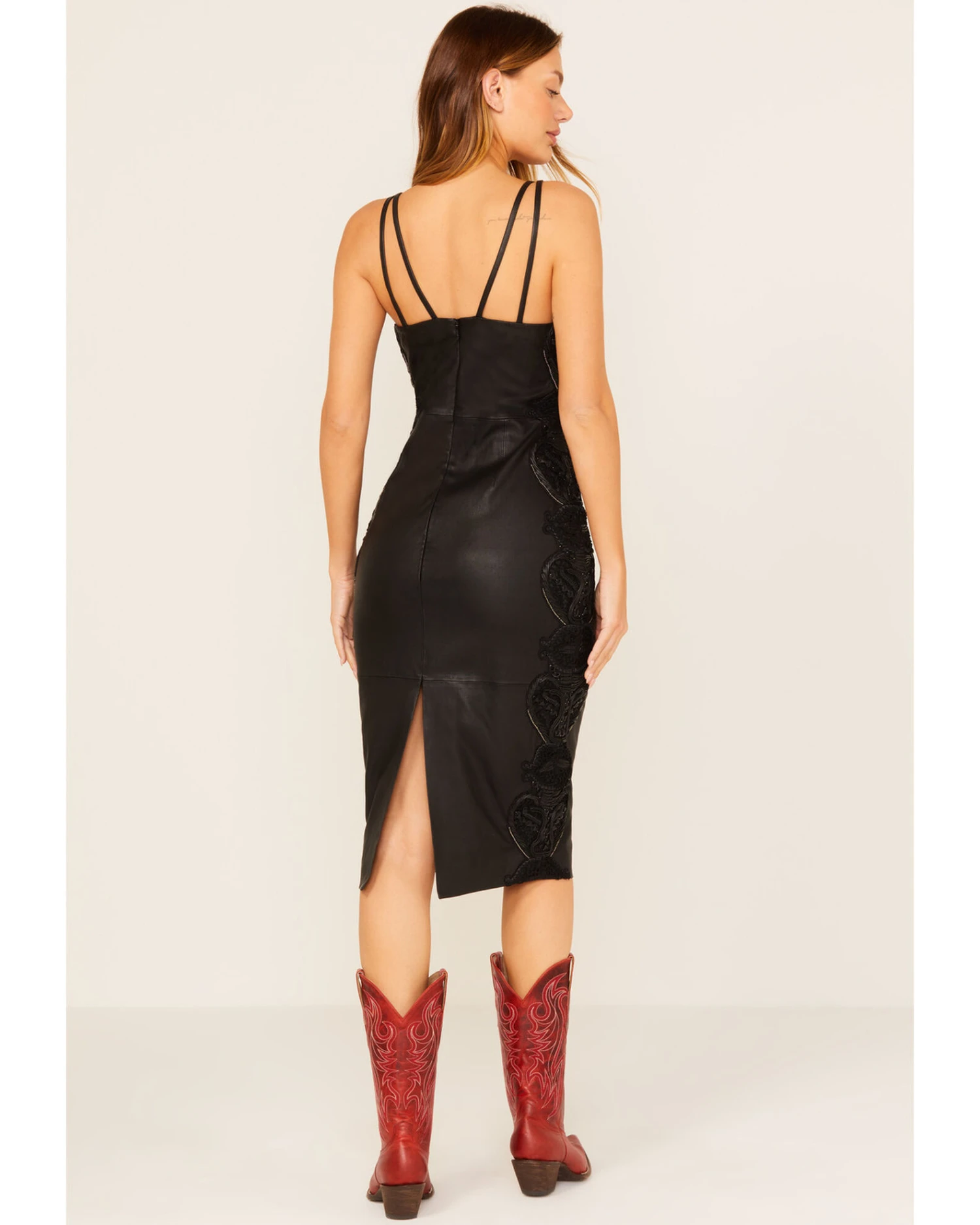 Wonderwest Women's Studded Leather Dress 1 Wonderwest Women's Studded Leather Dress