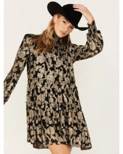 Revel Women's Floral Ruffle Dress -Cheap Western Femme Store 2000383438 001 P2