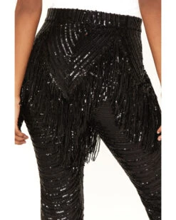Any Old Iron Women's Beaded Fringe Flare Pants -Cheap Western Femme Store 2000384069 001 P5