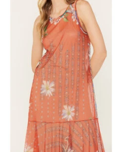 Johnny Was Women's Paisley Print Mesh Slip Dress -Cheap Western Femme Store 2000386525 900 P3