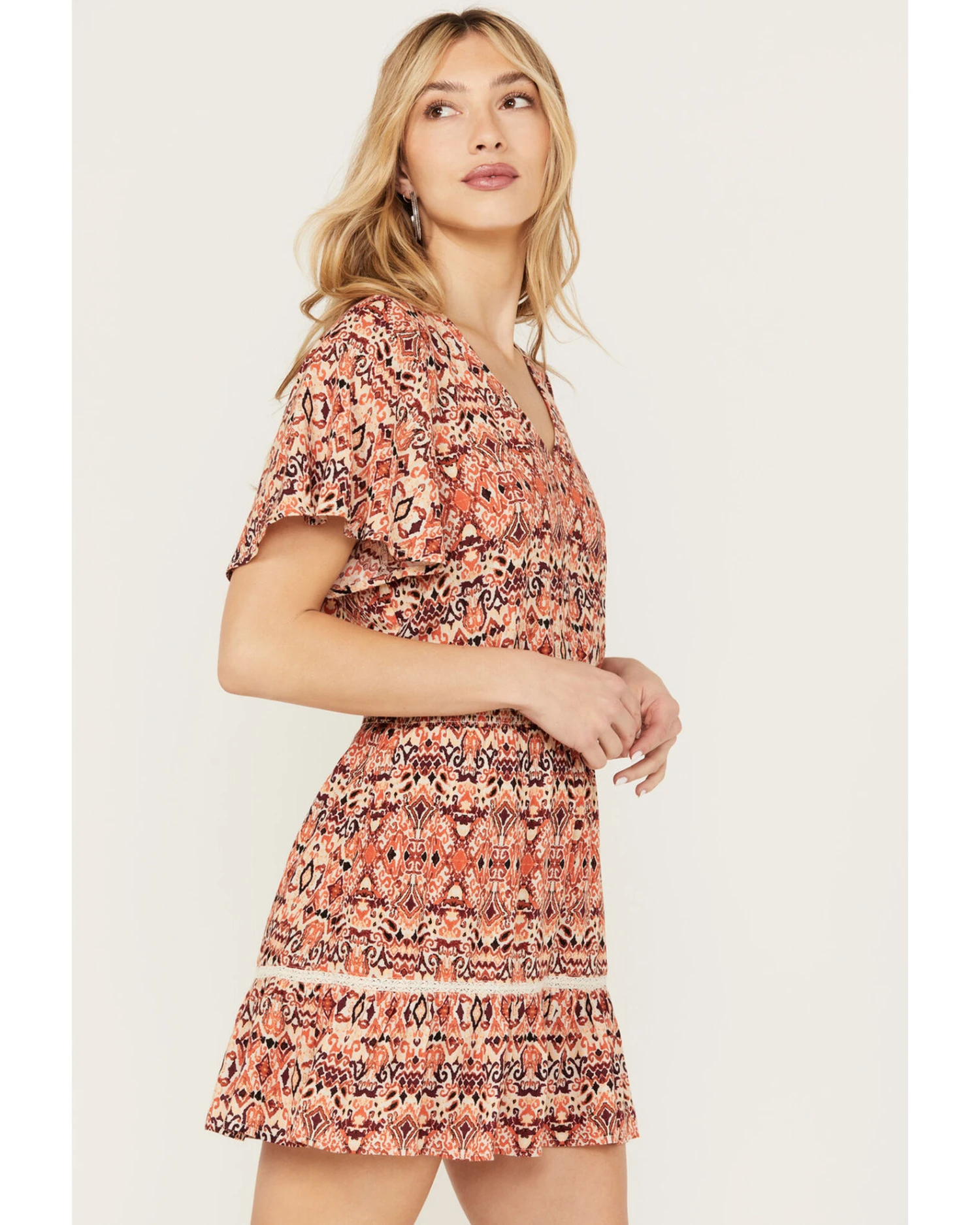 Idyllwind Women's Flutter Sleeve Mocked Dress 1 Idyllwind Women's Flutter Sleeve Mocked Dress