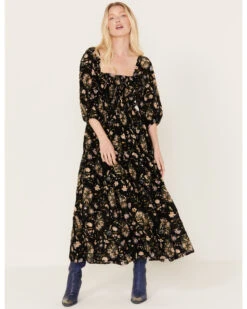 Free People Women's Oasis Floral Print Midi Dress