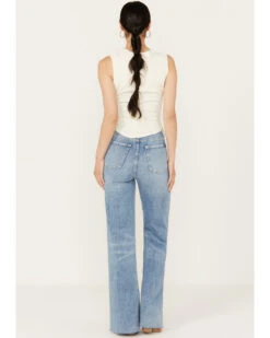 7 For All Mankind Women's Medium Wash Bailly Ultra High Rise Jo Trousers -Cheap Western Femme Store 2000388107 414 P3