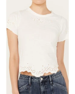 Free People Women's Call Me Baby Short Sleeve Tee -Cheap Western Femme Store 2000390356 103 P3