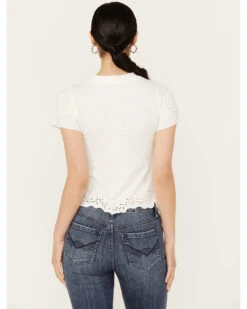 Free People Women's Call Me Baby Short Sleeve Tee -Cheap Western Femme Store 2000390356 103 P4