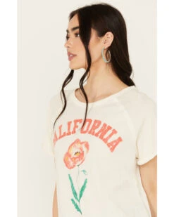 Free People Women's California State Flower Short Sleeve Graphic Tee -Cheap Western Femme Store 2000390358 103 P2