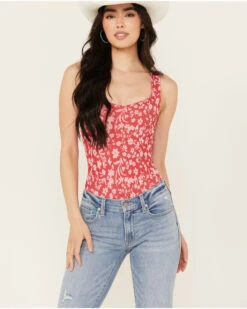 Free People Women's Clean Lines Printed Bodysuit