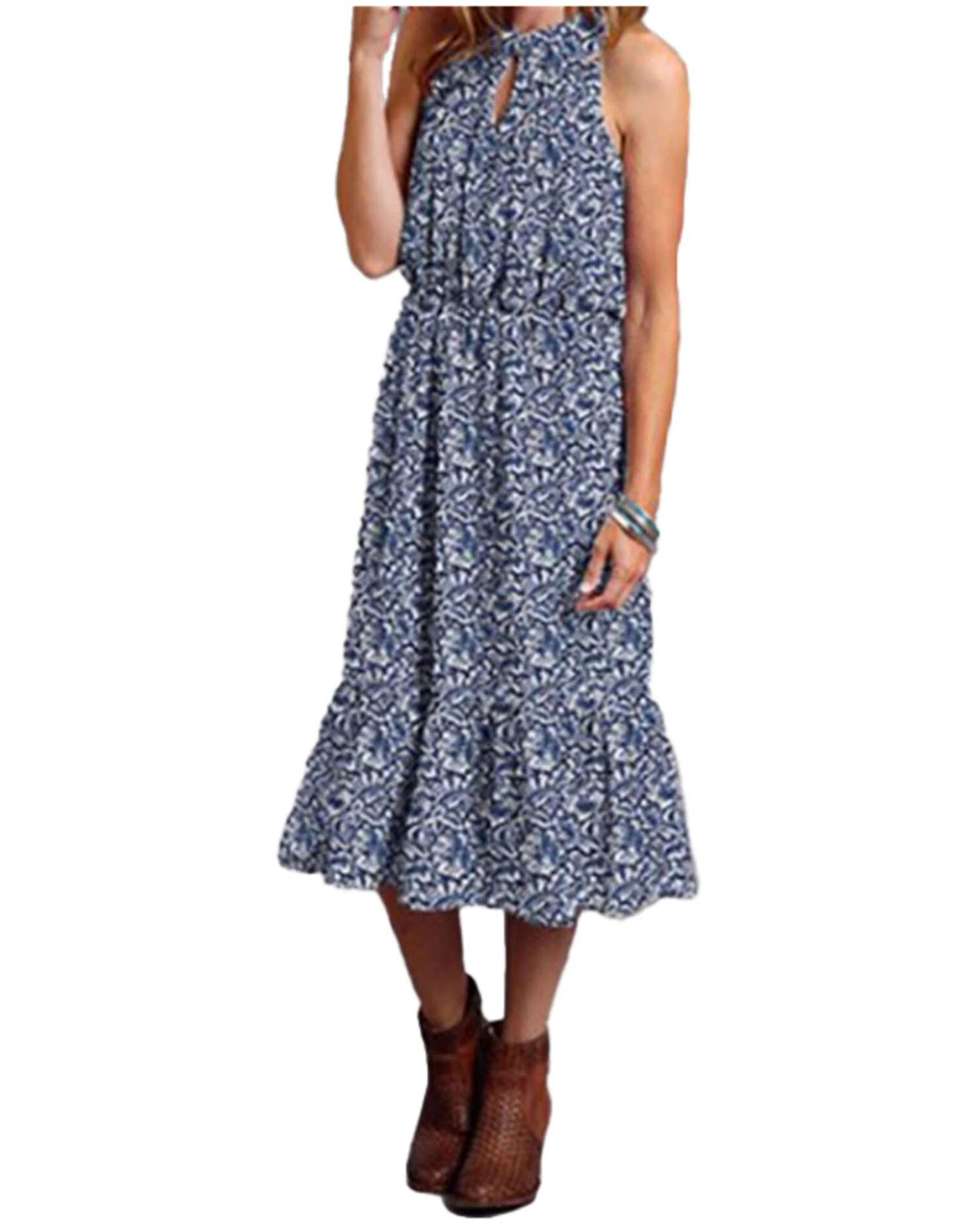Stetson Women's Floral Sleeveless Midi Dress 1 Stetson Women's Floral Sleeveless Midi Dress