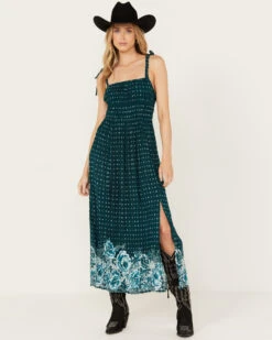 Bila77 Women's Aliyah Border Print Midi Dress -Cheap Western Femme Store 2000392112 442 P1
