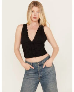 Free People Women's Nolan Cropped Tank Top -Cheap Western Femme Store 2000392161 001 P1