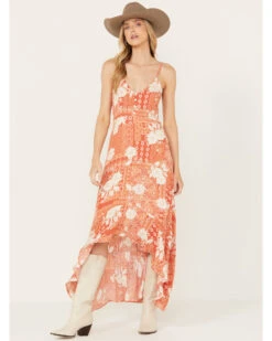 Wild Moss Women's Floral Patchwork Maxi Dress -Cheap Western Femme Store 2000393346 220 P1