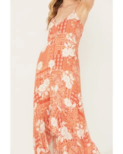 Wild Moss Women's Floral Patchwork Maxi Dress