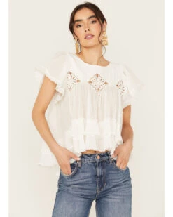 Free People Women's Harrison Top -Cheap Western Femme Store 2000393350 100 P1