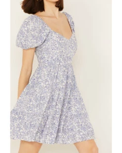 Yura Women's Floral Short Sleeve Mini Dress 7 Yura Women's Floral Short Sleeve Mini Dress -Cheap Western Femme Store 2000394526 400 P3