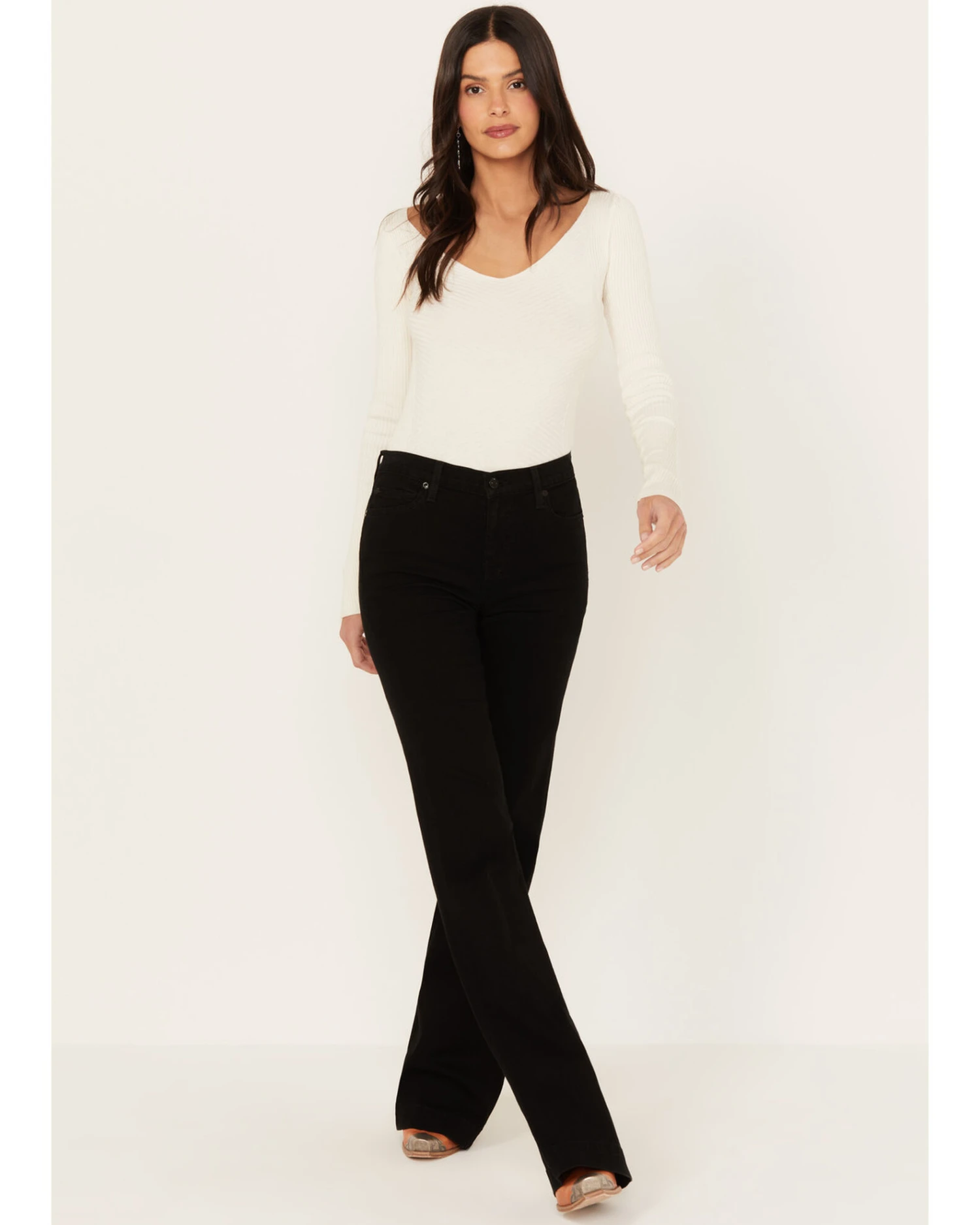 7 For All Mankind Women's Mid Rise Dojo Trouser Jeans 1 7 For All Mankind Women's Mid Rise Dojo Trouser Jeans