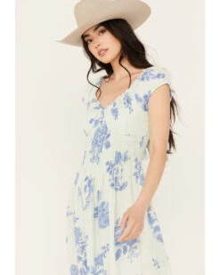 Free People Women's Floral Forget Me Not Midi Dress -Cheap Western Femme Store 2000395502 400 P2