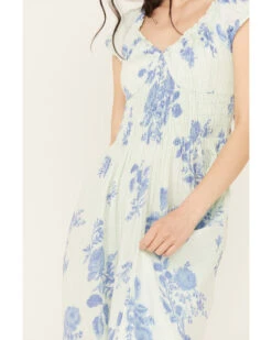Free People Women's Floral Forget Me Not Midi Dress -Cheap Western Femme Store 2000395502 400 P3